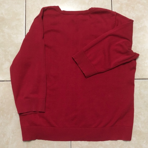 IZOD Red,Gray & White Argyle Sweater, Size 2XL - Picture 6 of 6